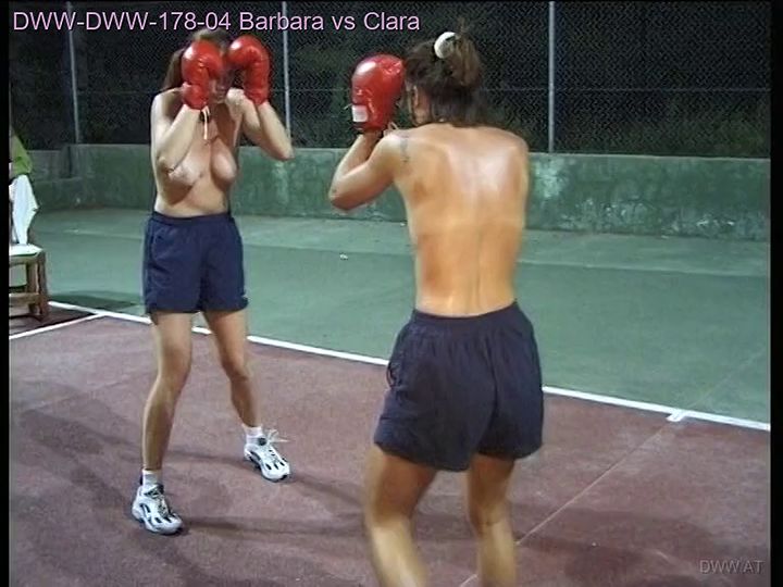 DWW-178-04 Topless Boxing 10 Rounds - Barbara vs Clara