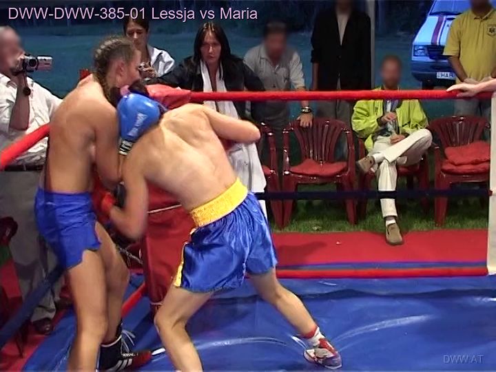 DWW-385-01 Topless Boxing, Pro Women - Lessja vs Maria