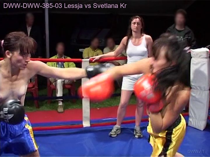 DWW-385-03 Topless Boxing, Pro Women - Lessja vs Svetlana Kr